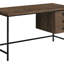 Bureau d'ordinateur, bureau personnel, ordinateur portable, tiroirs de rangement, L 55 po, travail, stratifié, métal, contemporain, moderne-225913800