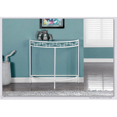 Console étroite en verre trempé transparent et en métal blanc pour les entrées et les canapés, design élégant et peu encombrant.