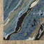 Roblyn Hand-made Wool Abstract Waves Blue/ Teal Area Rug-2130655576