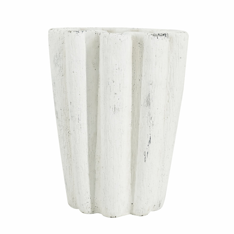 Vase - 9" x 7" x 12" - White