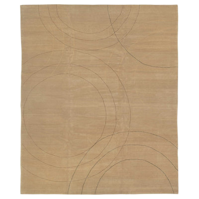 Cirque Abstract Area Rug in Beige/Neutral