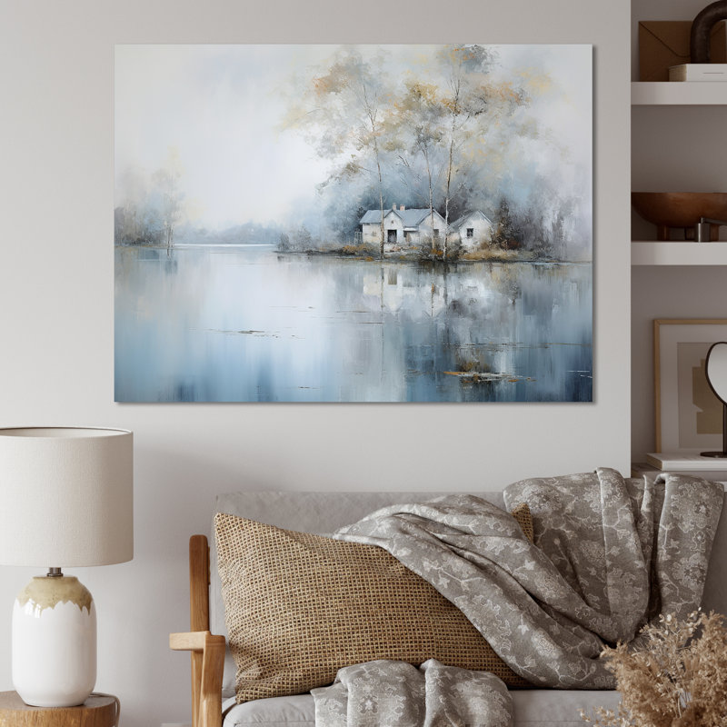 Lakeside House Serenity sur impression sur toile, H 12 po x l 20 po x P 1 po, Toile tendue