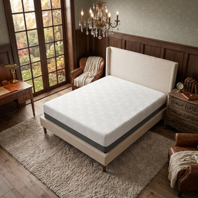Matelas en mousse viscoélastique gélifiée 8/10/12 pouces avec housse régulatrice de température pour un soutien ferme et un soulagement de la pression