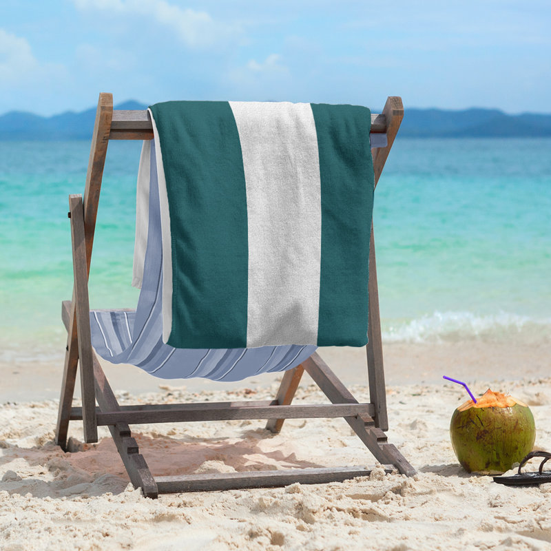 Beach Towel, Dark Green/Black