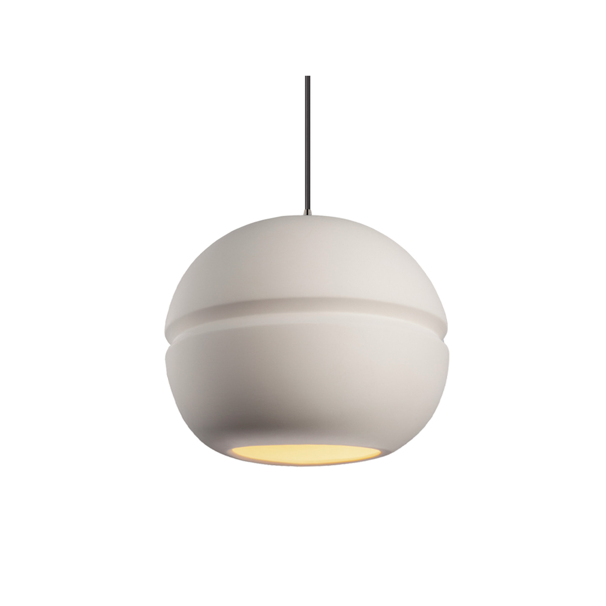 Nora Single Light Ceramic Dimmable Pendant, Incandescent, Reflecting Pool, Polished Chrome
