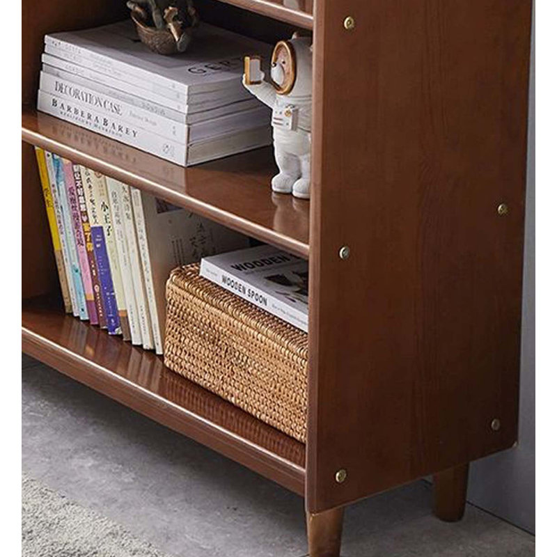 Floor-To-Ceiling Bookcase With Solid Wood Simple Storage.,  (4 Shelves) 51.18"H x 31.89"W x 11.81"D