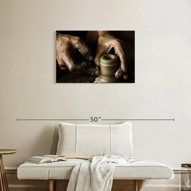 Senne Skillful Potter Hands, 20" H x 30" W
