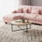Chenille Pink U-shaped Modular Sofa 4-seater Cloud Feeling Comfortable With 2 Footstools Suitable For Living Room