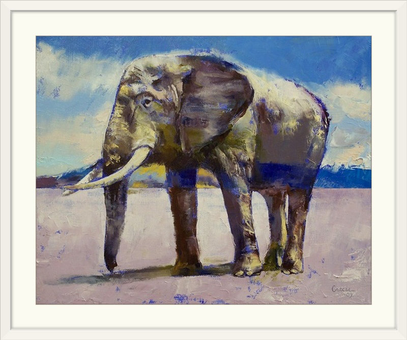 «Driton Hourglass» par Michael Creese, reproduction d'art, H 20 po x l 23 po x P 1 po, Cadre blanc