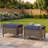 Melvarn Outdoor Patio Wicker Ottoman Set Of 2 With Cushion And Wood-look Finish-809674059