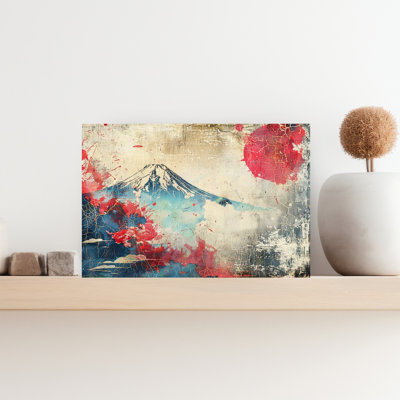 Contemporary Art Colorful Modern Surreal Bird Landscape Mountain Wall Art