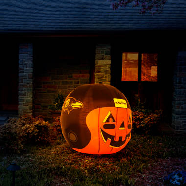 Sporticulture 4-ft Pre-Lit Las Vegas Raiders Jack-o-lantern