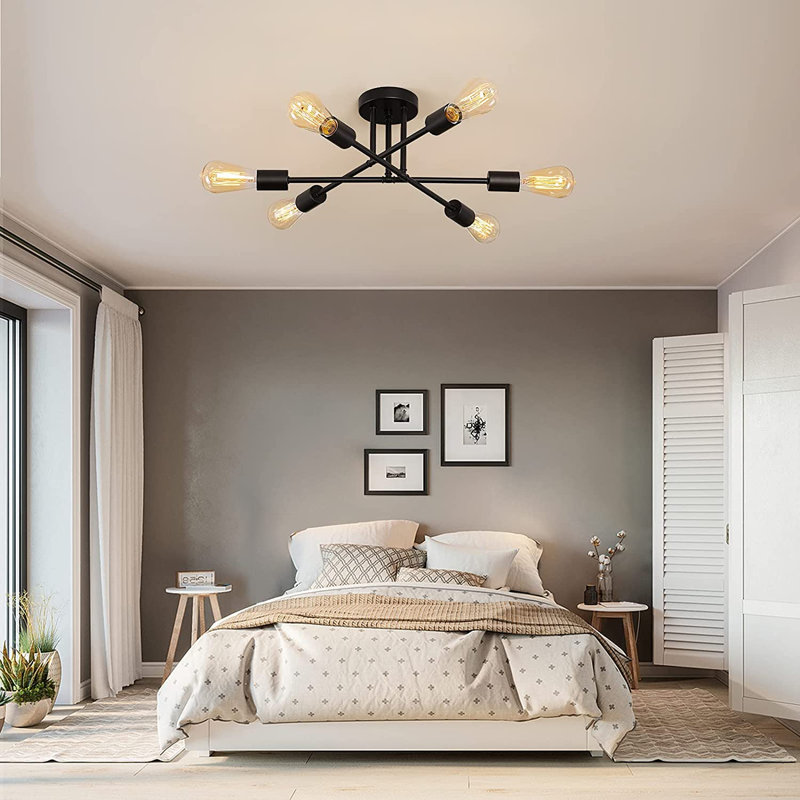 Ionela Semi Flush Mount, Black