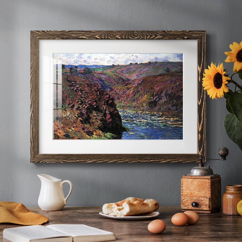 Les- Rustic, reproduction encadrée encadrée, Noyer, H 22 po x l 32 po x P 1,5 po