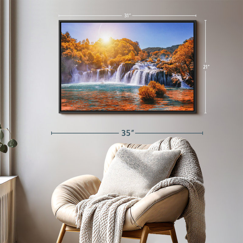 Impression sur toile Krka National Park Waterfall, H 21 po x l 31 po