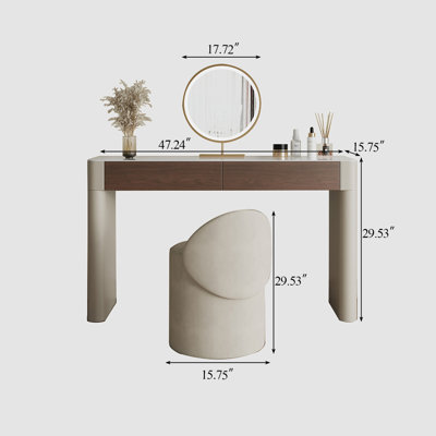 Coiffeuse en bois massif 47,24 po