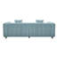 Canapé rembourré à bulles 3 places 83,46 po avec pieds en métal et coussins pour la chambre à coucher, velours modulaire flexible, soutien ergonomique confortable, style et économie d'espace