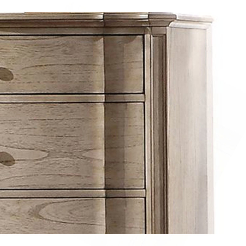 Commode antique à finition taupe