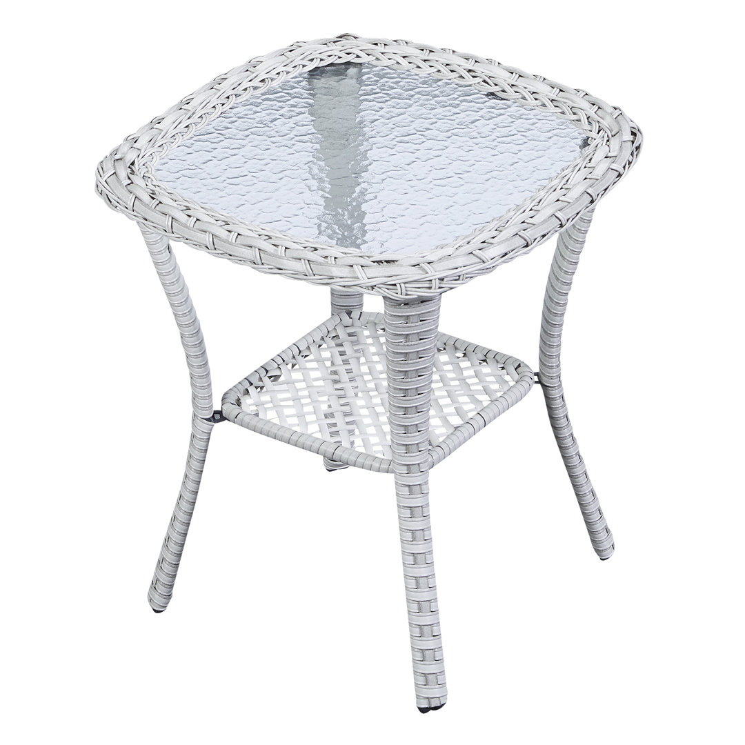 Carolina Square Metal Outdoor Side Table , 20'' in. W 20'' in. D Hummuh