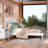 Mid Century Solid Wood Platform Bed-120391575-69784959