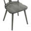Paire de chaises de cuisine et de salle à manger rustiques de couleur gris en bois d'hévéa massif avec guide d'assemblage sans équivoque-2083608744