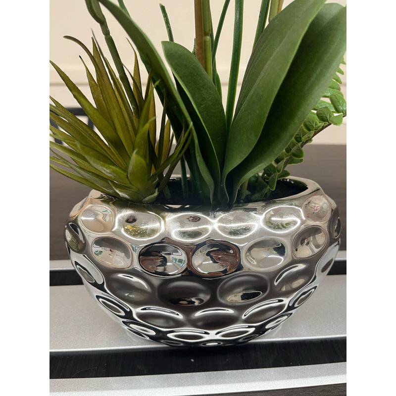 Fabric Orchid Arrangement in Vase