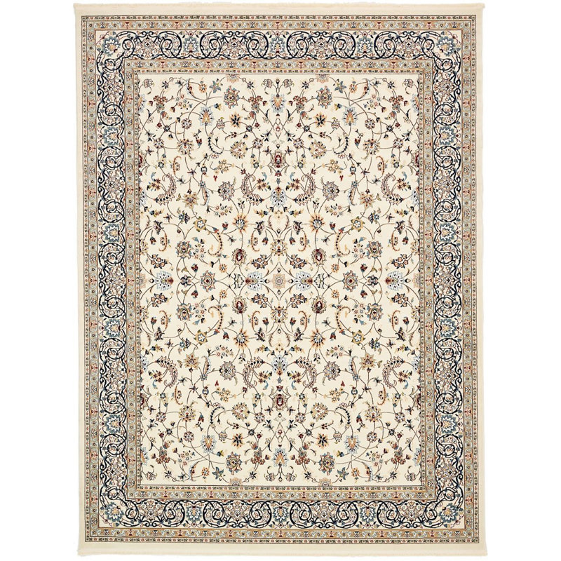 Jackson Oriental Indoor Rug, Rectangle 10' x 13', Ivory/Blue