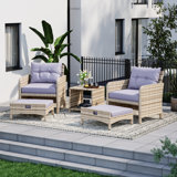 Apte 4 - Person Patio Conversation Sets with Cushions