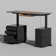 Modern Electric Height Adjustable Desk With Dual Storage Modules And Pegboard Organizer