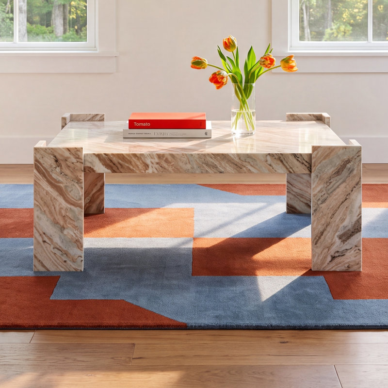 Delaine Marble Top Single Coffee Table