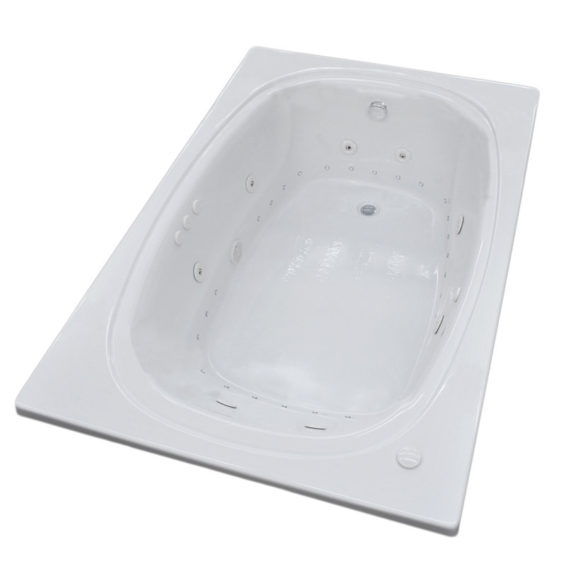St. Lucia 71.5'' x 47.63'' Acrylic Bathtub, Left
