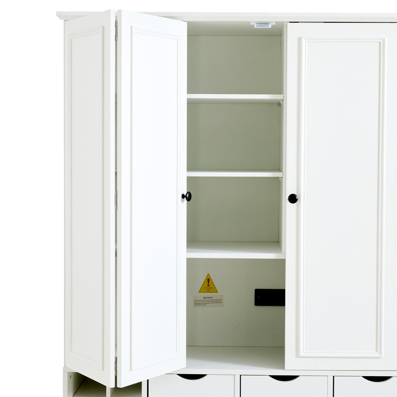 Farmhouse 71''H Large Kitchen Pantry, White