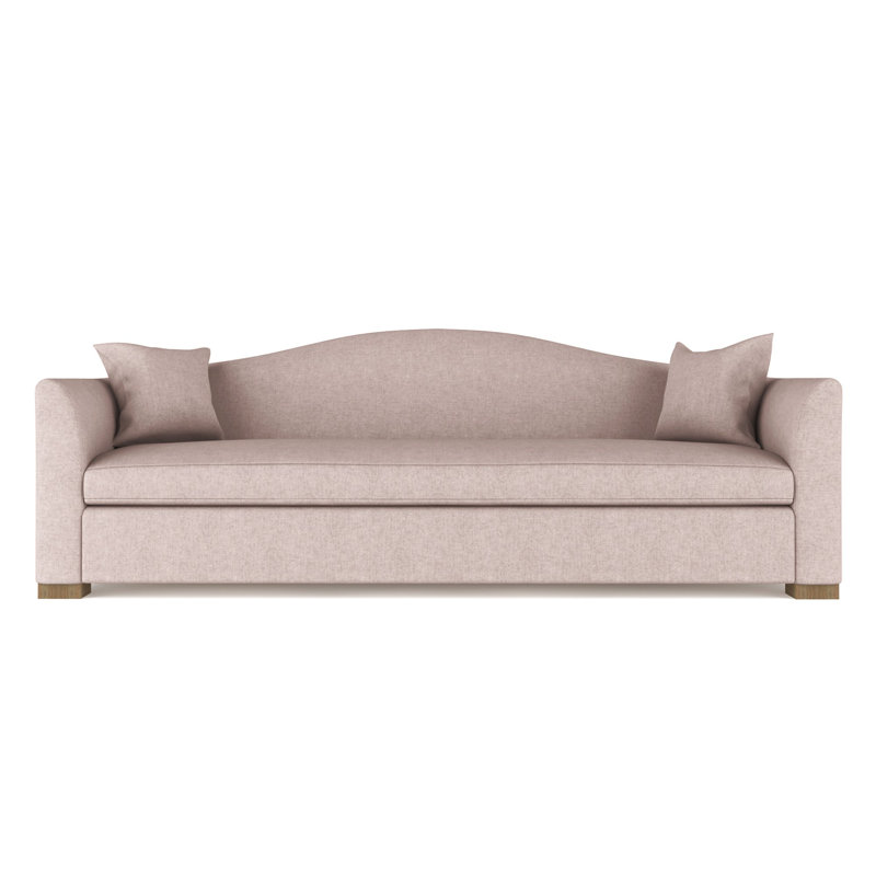 Canapé Horatio, H 33 po x l 108 po x P 36 po, Patiné, Peluche velours rosé