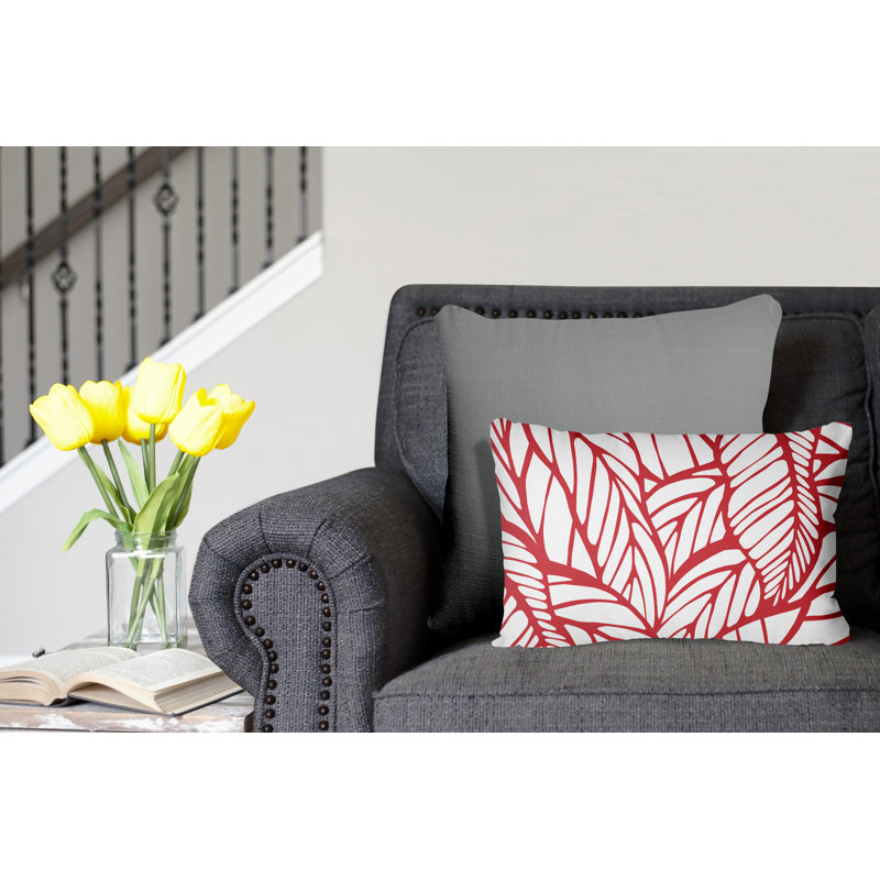 Housse et insert de coussin d'extérieur, Rouge