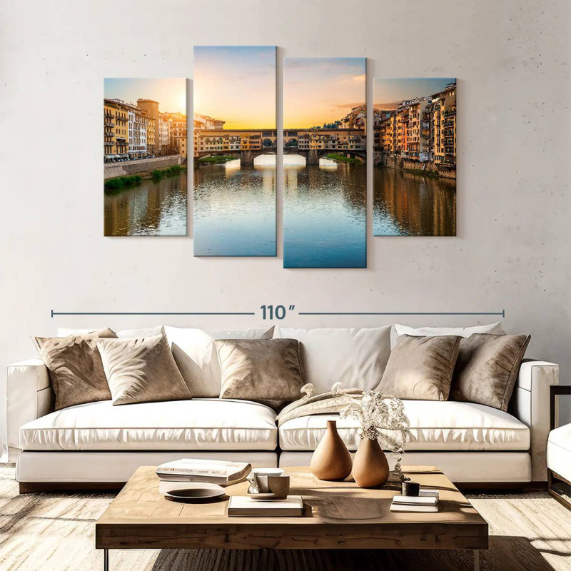 Lilie Ponte Vecchio Bridge, H 54 po x l 84 po