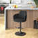 Shofner Swivel Upholstered Adjustable Height Counter Stool with Metal Frame