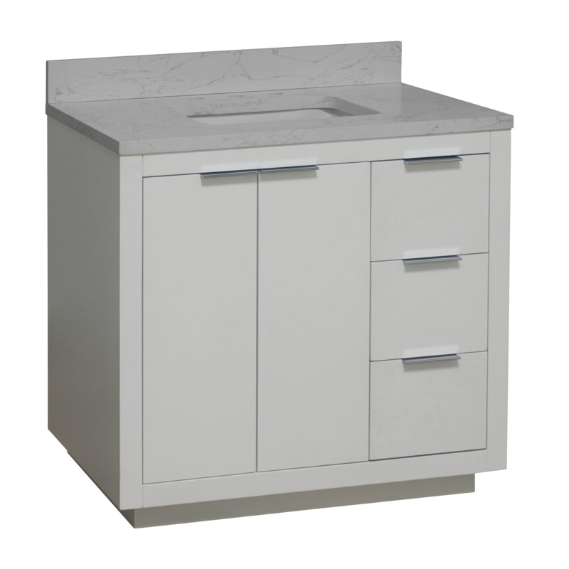 Ensemble de meuble-lavabo simple 36 po Anastazia, Blanc