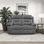 Causeuse inclinable manuelle en cuir Grain 62,5 po Sitz