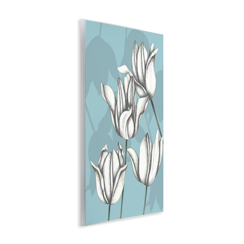 Plaque murale croisée «Tulipes Keep Growing» par Cecilia Battaini, H 15 po x l 10 po