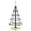 Christmas Cone Tree with Stand Black Steel-1802263297