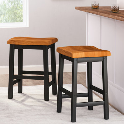Tabouret de comptoir de 24 po en bois de noyer et tabouret élégant en bois, pour la décoration intérieure