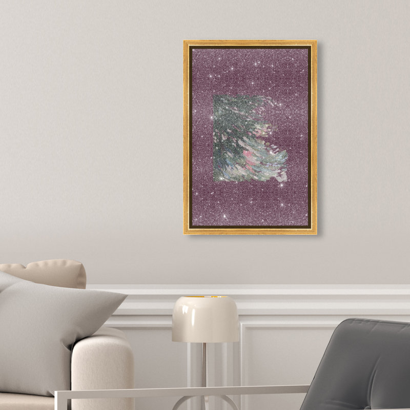 Falling Delicately Print by Oliver Gal, 11"H x 16"W, Gold Floater Frame
