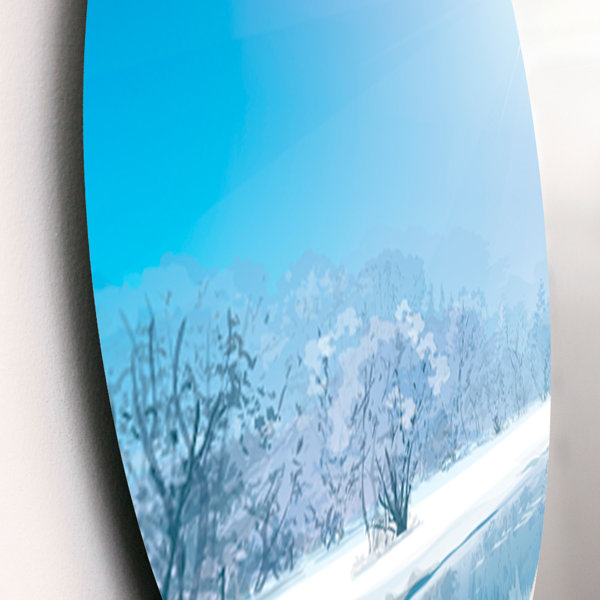 Red Barrel Studio® Glowing Winter Sun - Landscape Metal Wall Decor Set ...