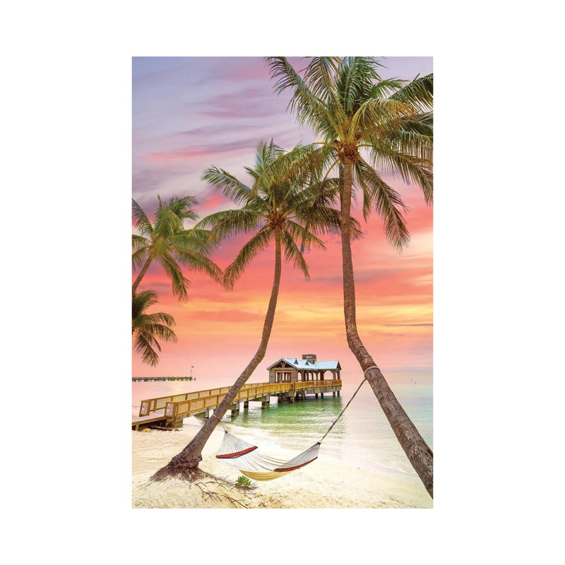 Relaxing Tropical Sunrise, Key West Florida - impression sur toile tendue, H 40 po x l 26 po x P 1,5 po