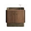 Bureau de luxe rectangulaire en bois manufacturé + acier inoxydable-1549305730