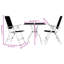 Braylynn Dakota Fields Bar Set with Metal Frame and Metal Outer Material