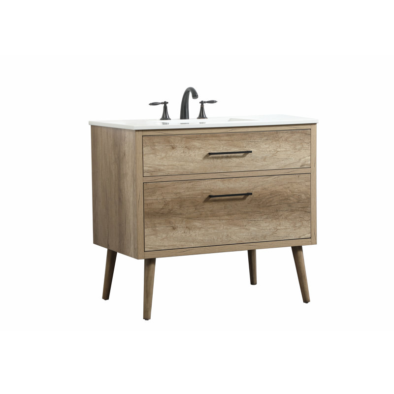 Ensemble de meuble-lavabo simple 36 po Steinfeldt, Chêne naturel