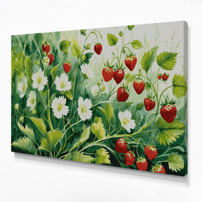 Art mural sur toile Botanical Wild Strawberry