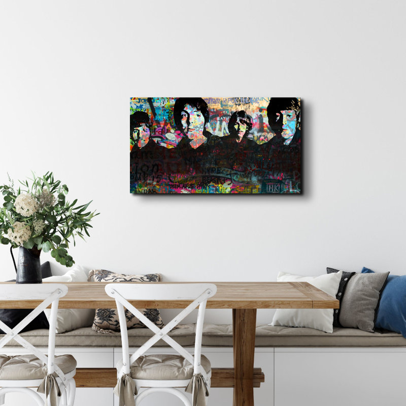 "Urban Beatles" par Stephen Chambers, impression sur toile tendue, H 15 po x l 18 po x P 1,5 po