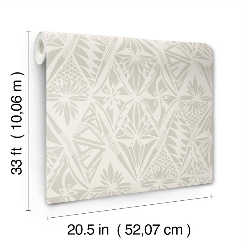 Urbane Diamonds Wallpaper, Light Gray